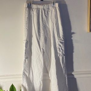 White cargo pants